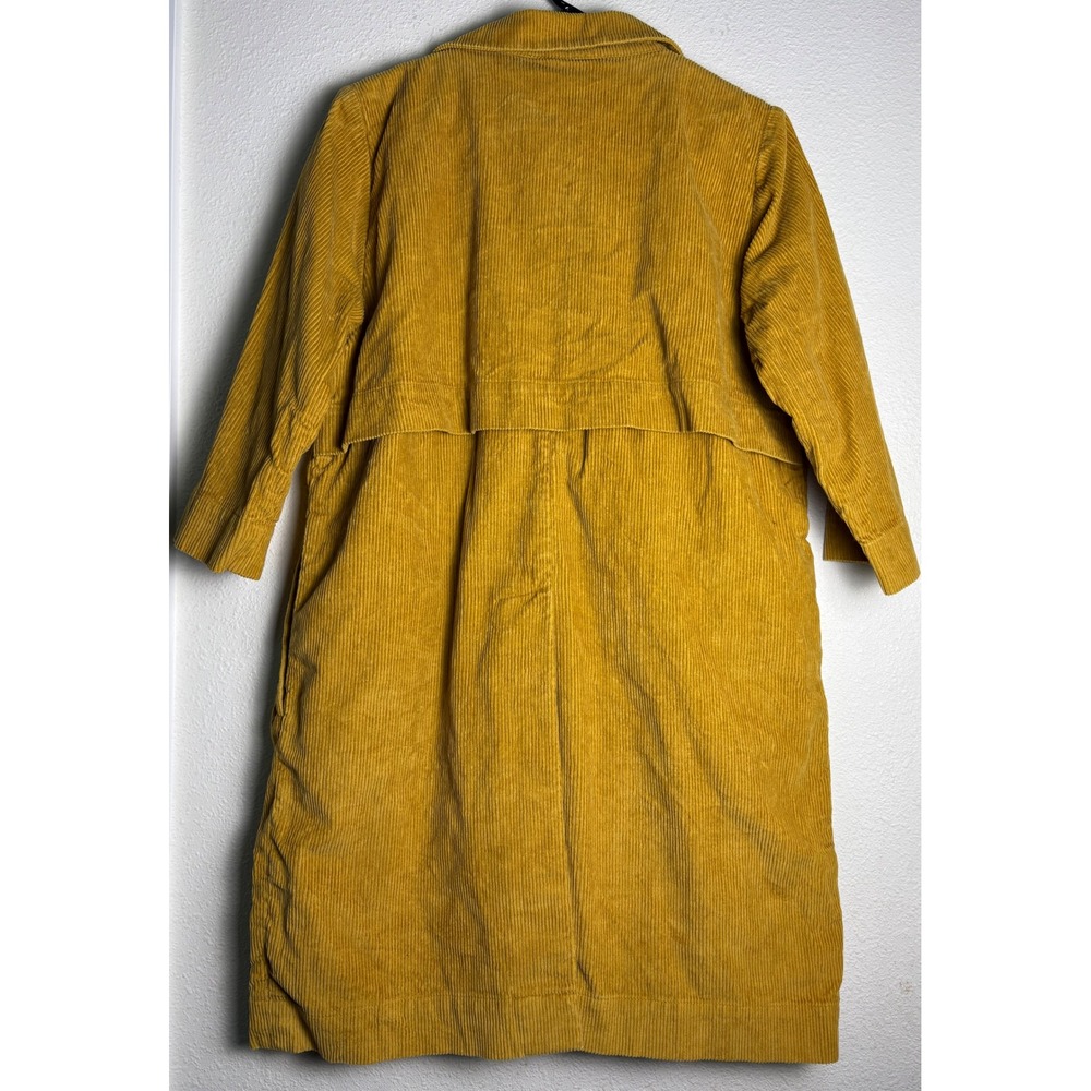 Ilana Kohn Women's Yellow Charlie Trench Coat Size M Classic Boho Earthy - Picture 2 of 7
